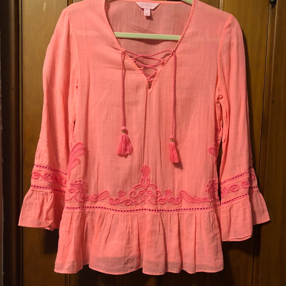 Lily Pulitzer Embroidered Cotton Top